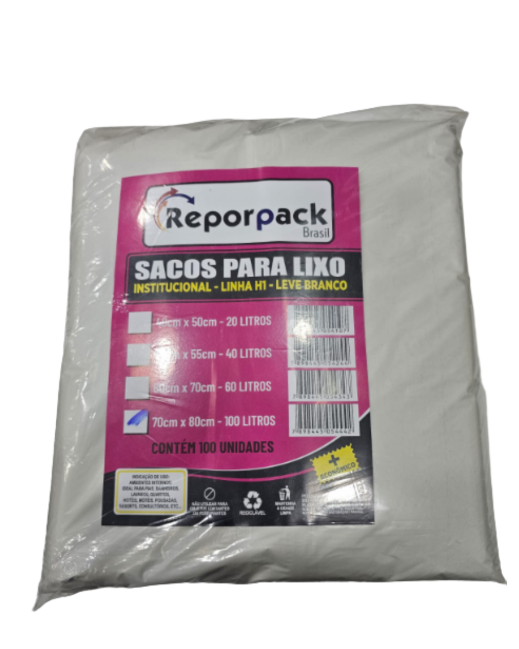 SACO P LIXO LEITOSO 100L C/100 UNID.