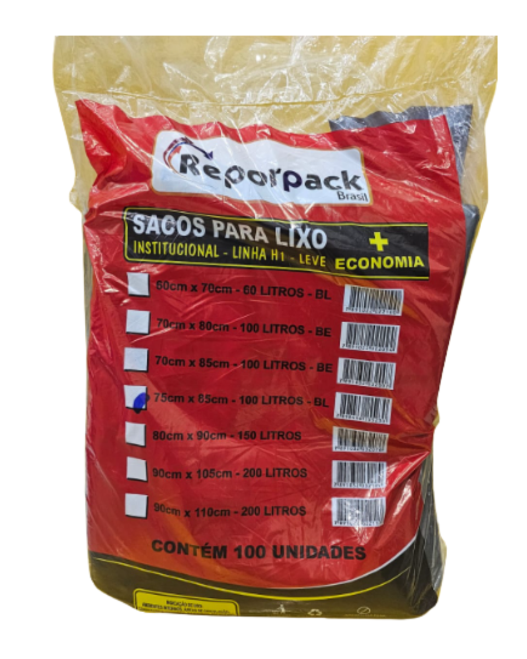 SACO P LIXO H1 100L BL  C/100 UNID