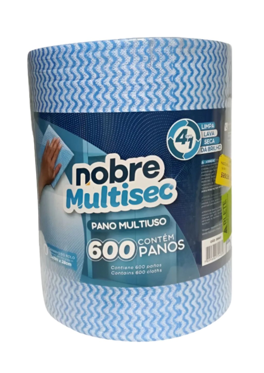 PANO MULTIUSO SLIM ROLO C/ 28CMX300M PICOTADO NOBRE AZUL