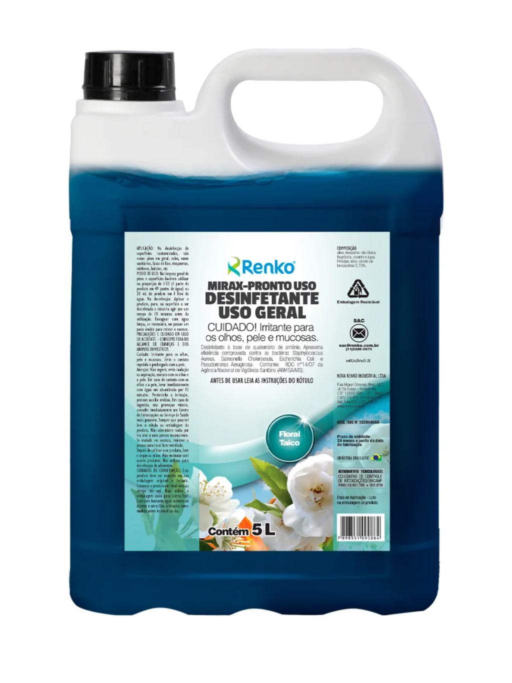 MIRAX- A DESIFENTANTE PRONTO USO- FLORAL TALCO  5L