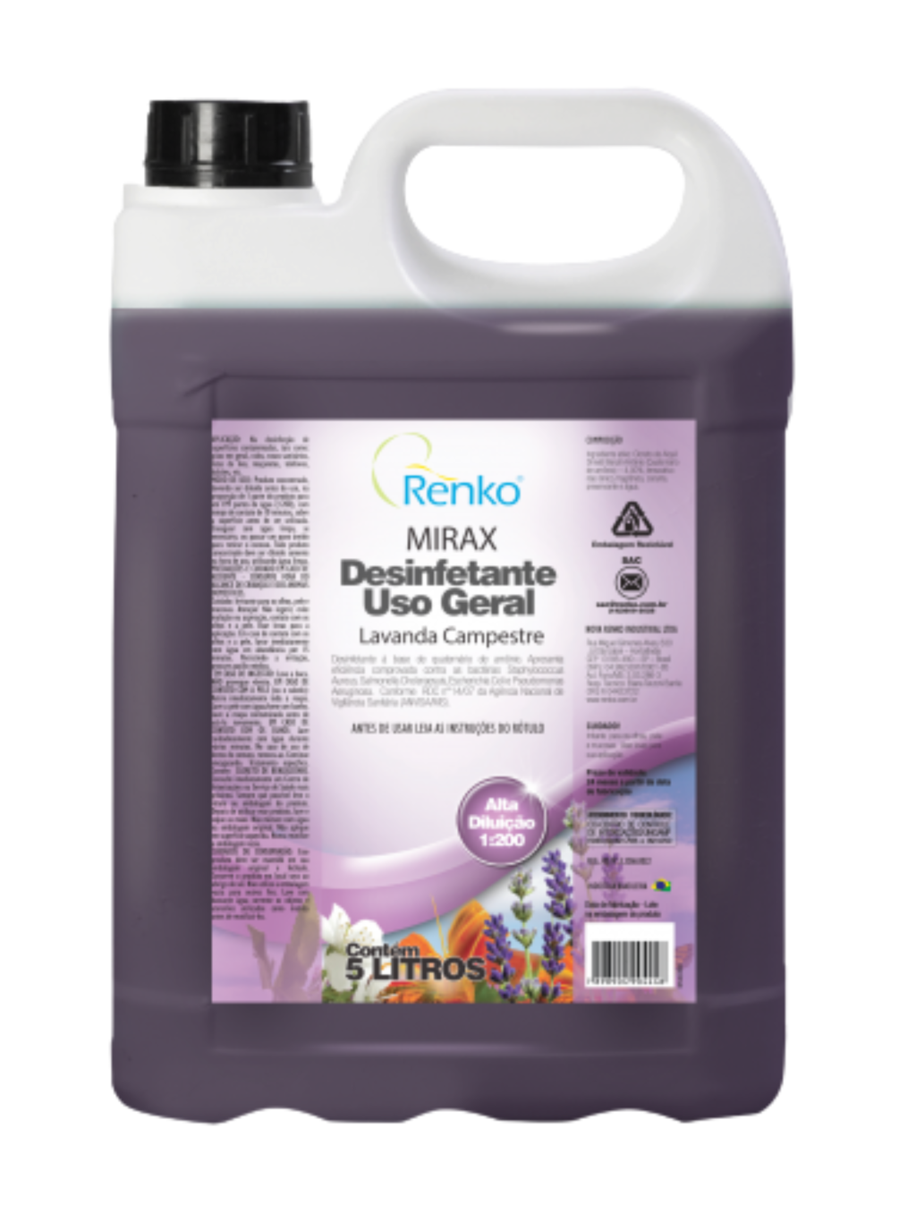 MIRAX- A DESIFENTANTE PRONTO USO- LAVANDA CAMPESTRE 5L