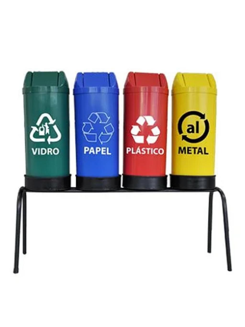 KIT COLETA SELETIVA - 23L - TAMPA BASCULANTE