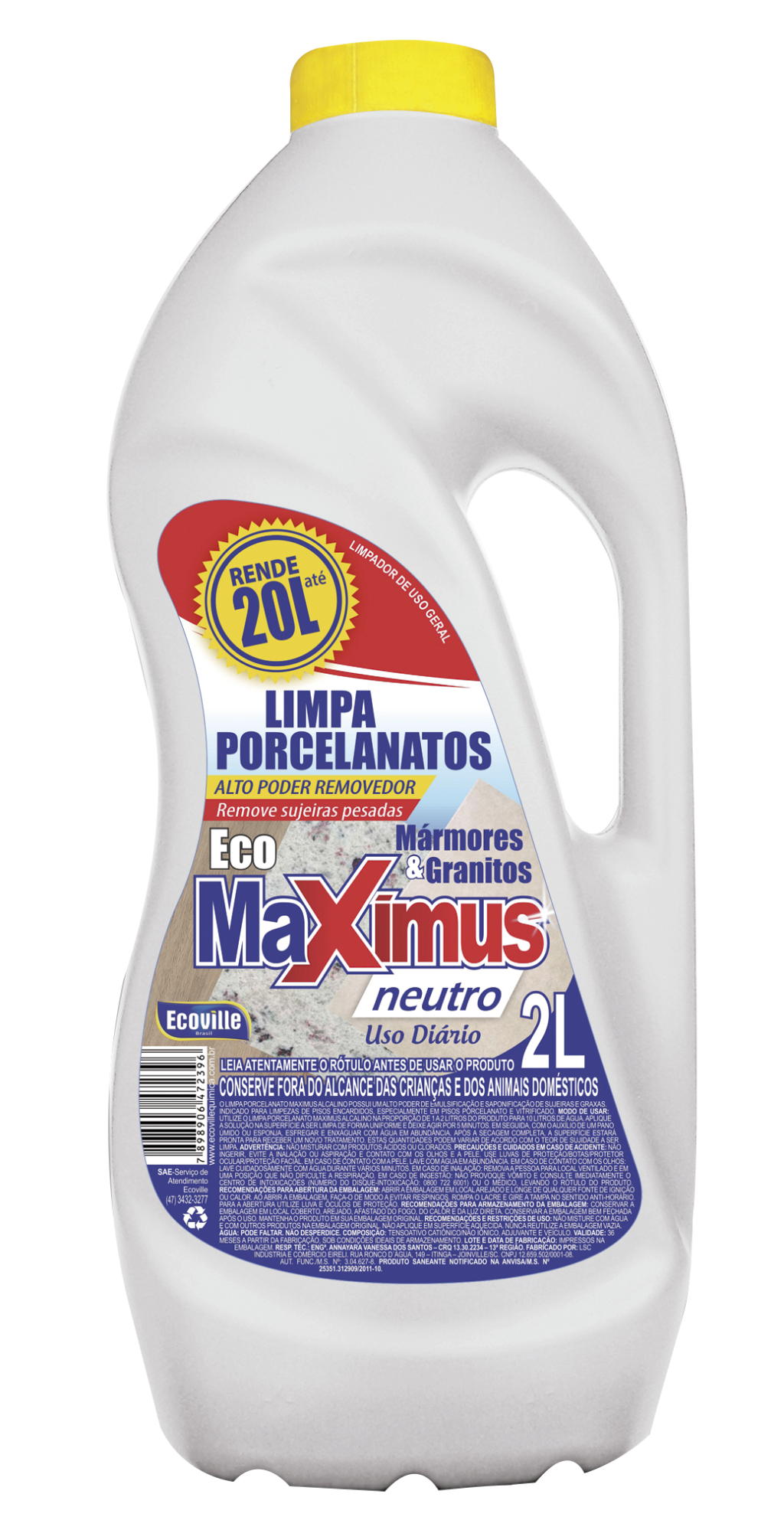 Limpa Porcelanatos Neutro 2L