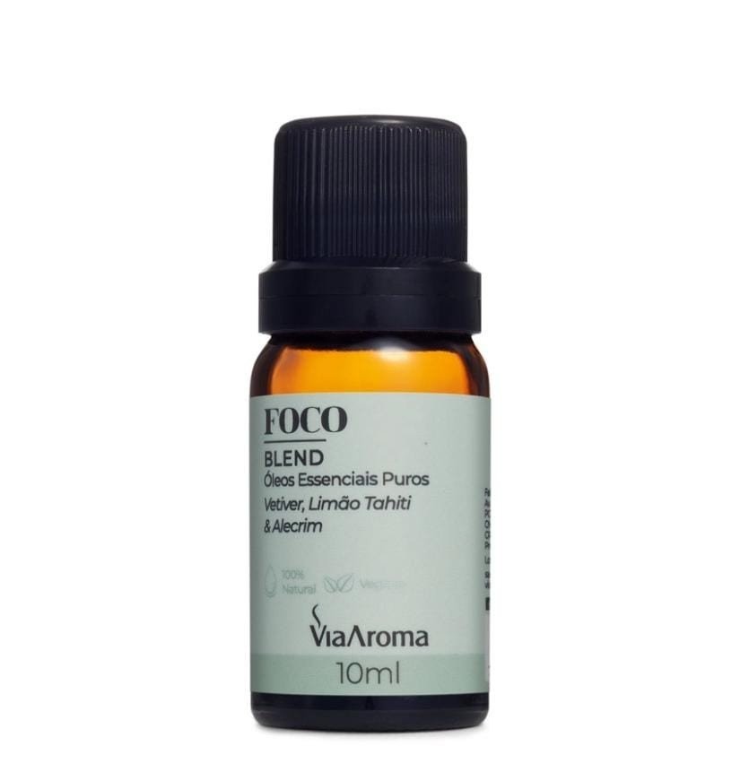 Blend de Óleos Essencias Foco 10ml Via Aroma