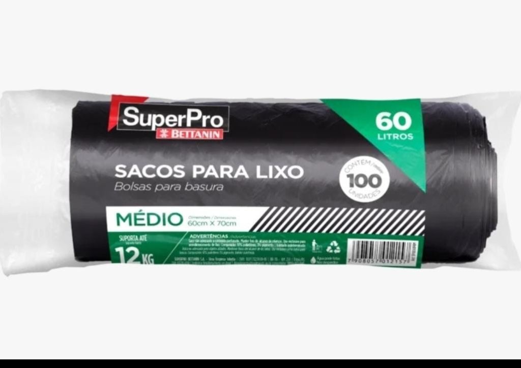 Saco para Lixo 60L Superpro