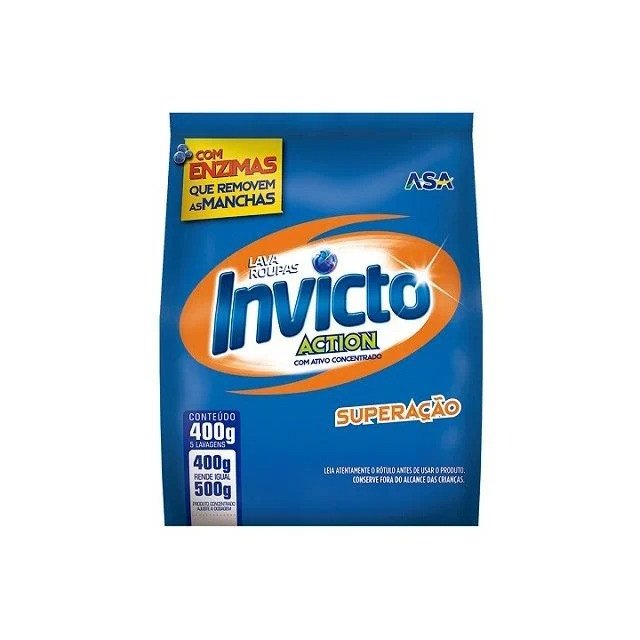 Lava Roupas pó Invicto 400g