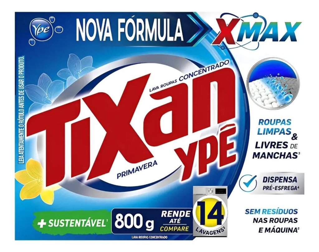 Lava Roupas pó Tixan Caixa 800g