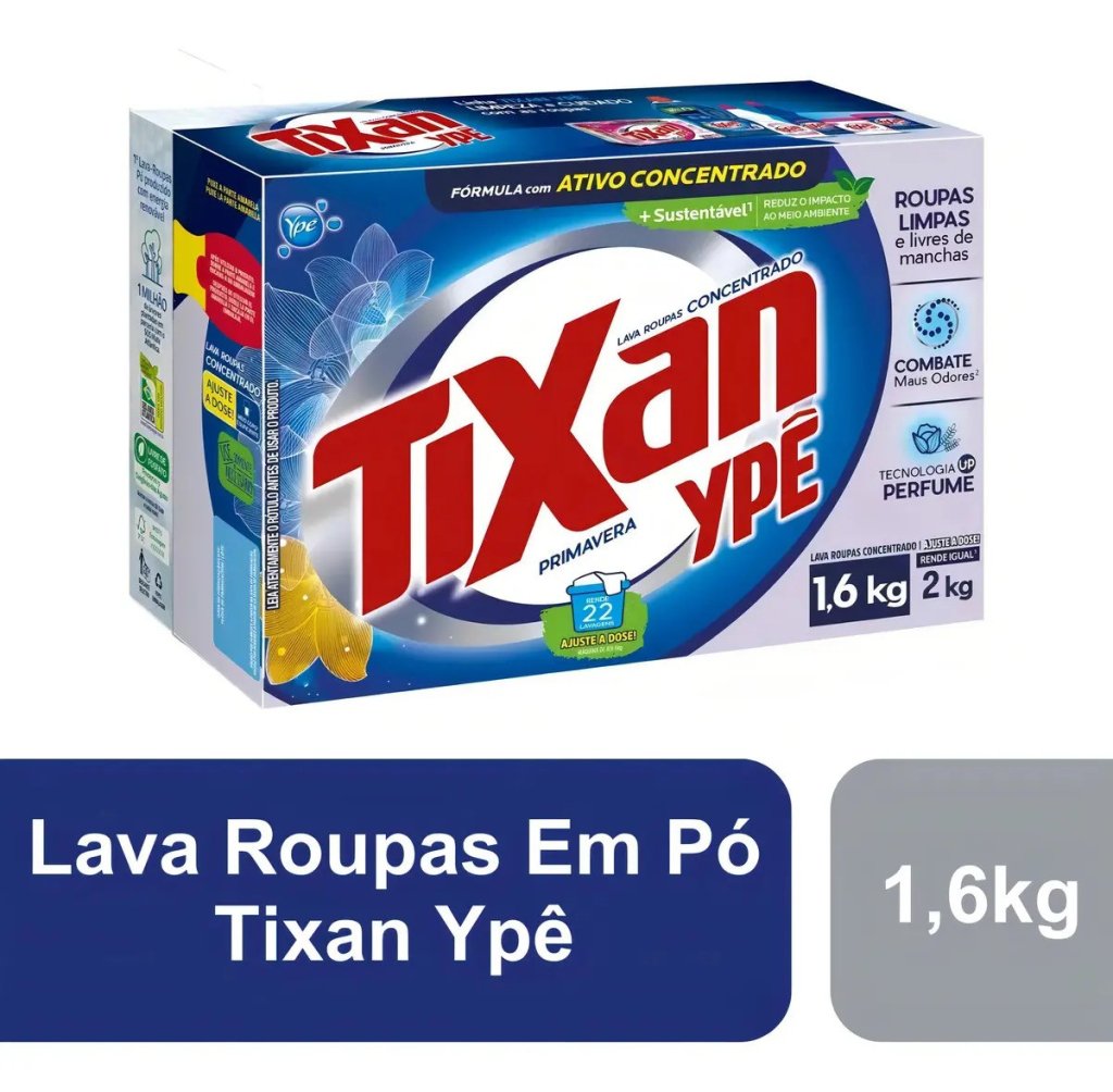 Lava roupas Pó, caixa 1,6kg