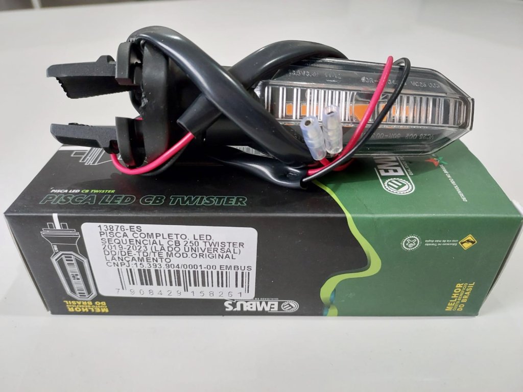 *PISCA COMPLETO. LED. SEQUENCIAL CB 250 TWISTER 2019-2023 (LADO UNIVERSAL) DD/DE-TD/TE EMBUS MOD.ORIGINAL