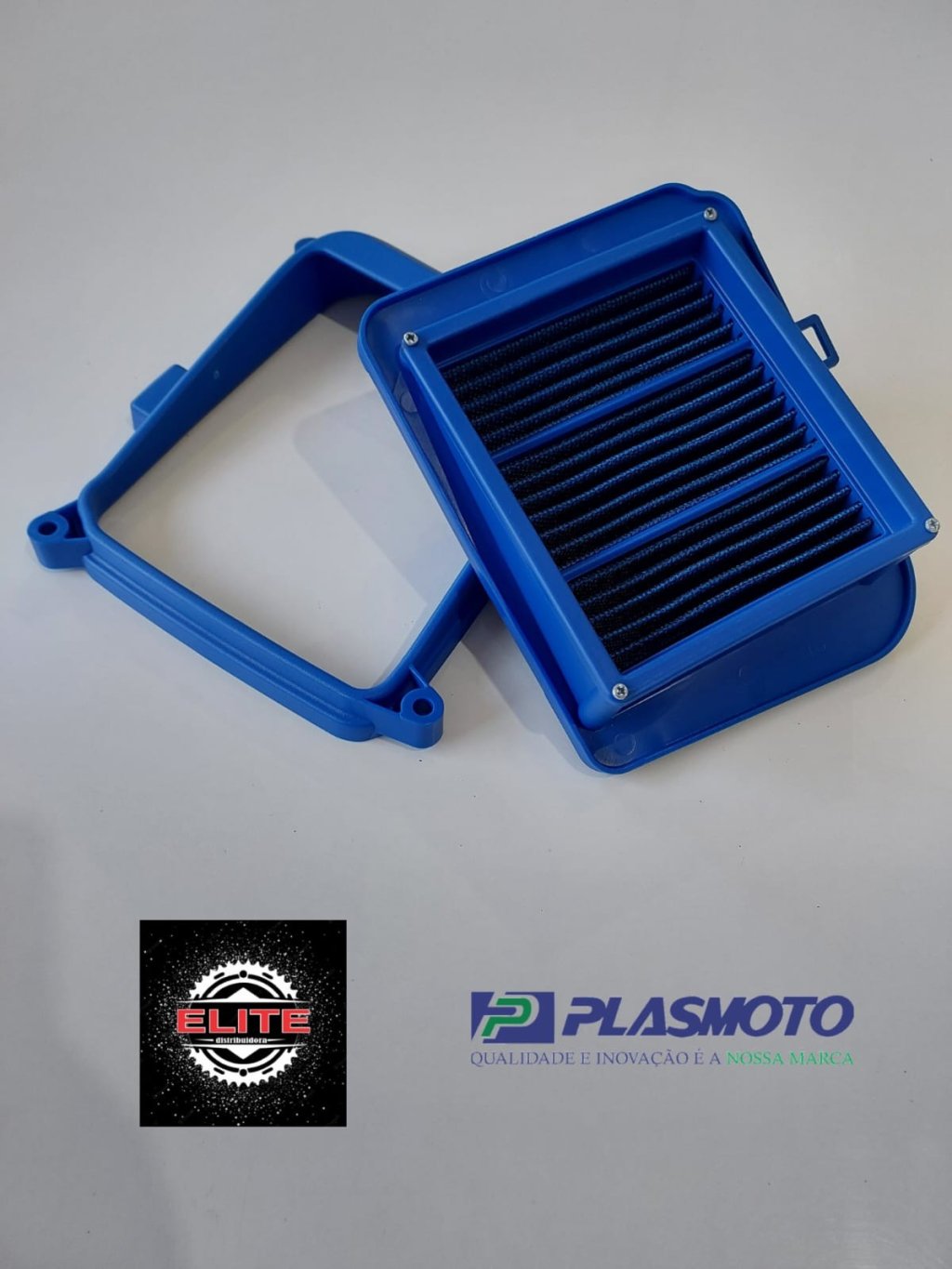 KIT FILTRO DE AR ESPORTIVO LAVÁVEL TITAN/FAN/ START 125/150/160 14/25  AZUL - AZUL