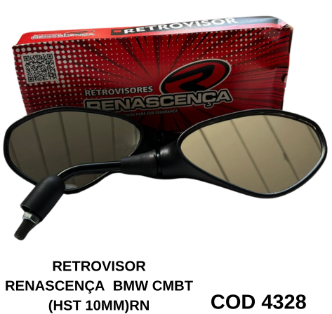 RETROVISOR  RENASCENÇA  BMW CMBT (HST 10MM)RN