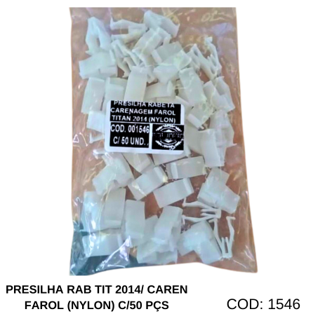 PRESILHA RAB TIT 2014/ CAREN FAROL (NYLON) C/50 PÇS