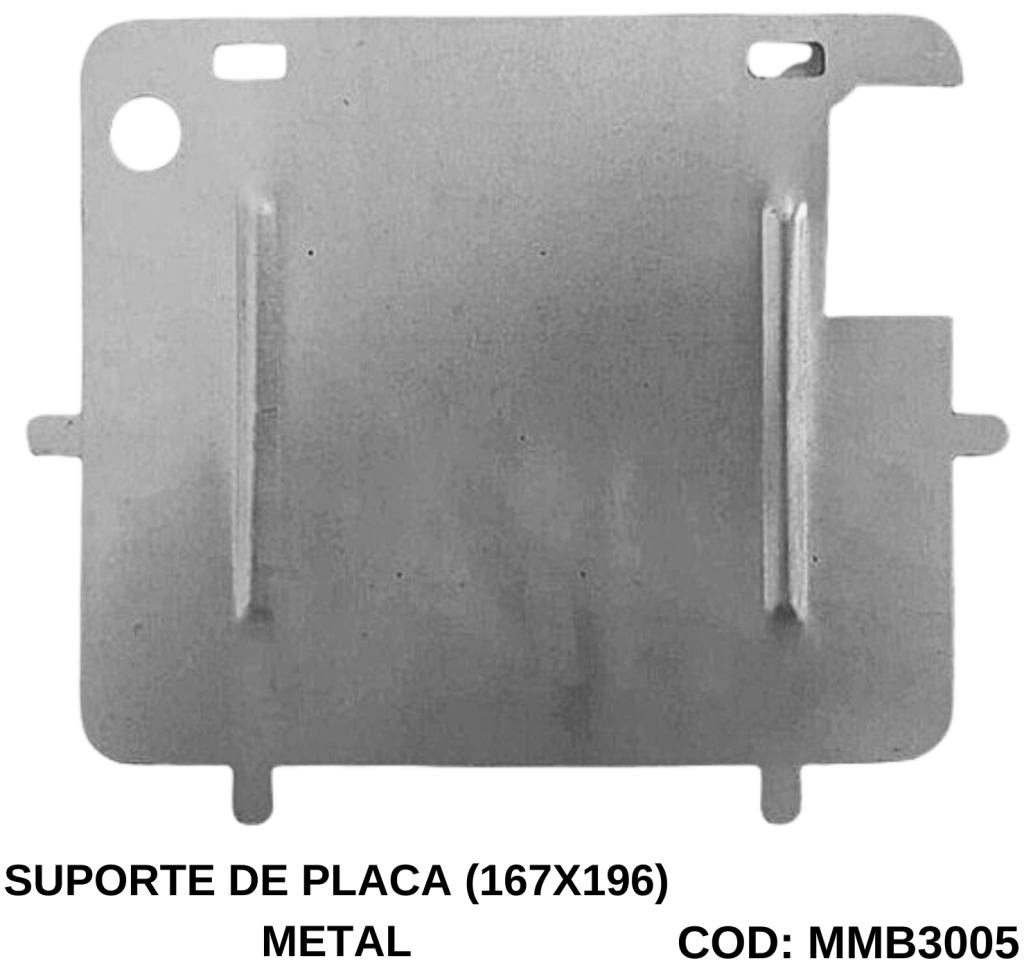 SUPORTE DE PLACA (167X196) METAL
