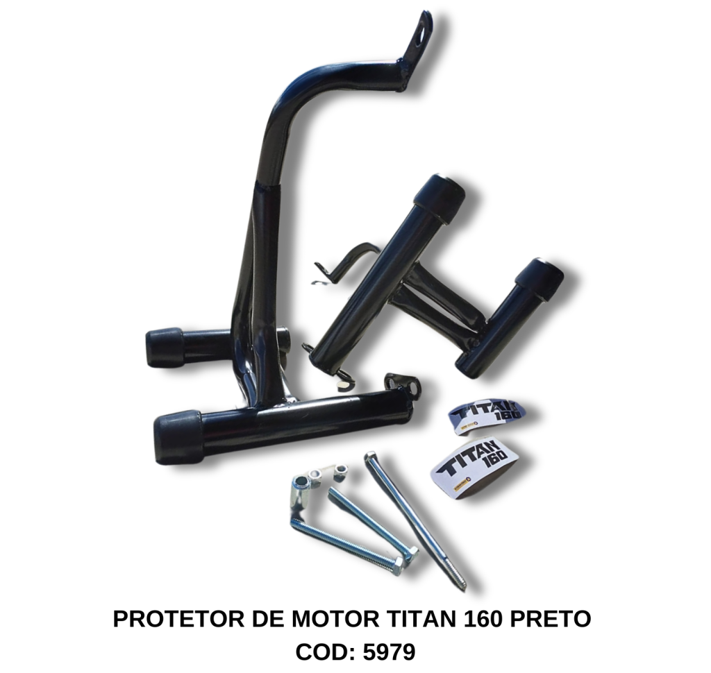PROTETOR DE MOTOR TITAN 160 PRETO