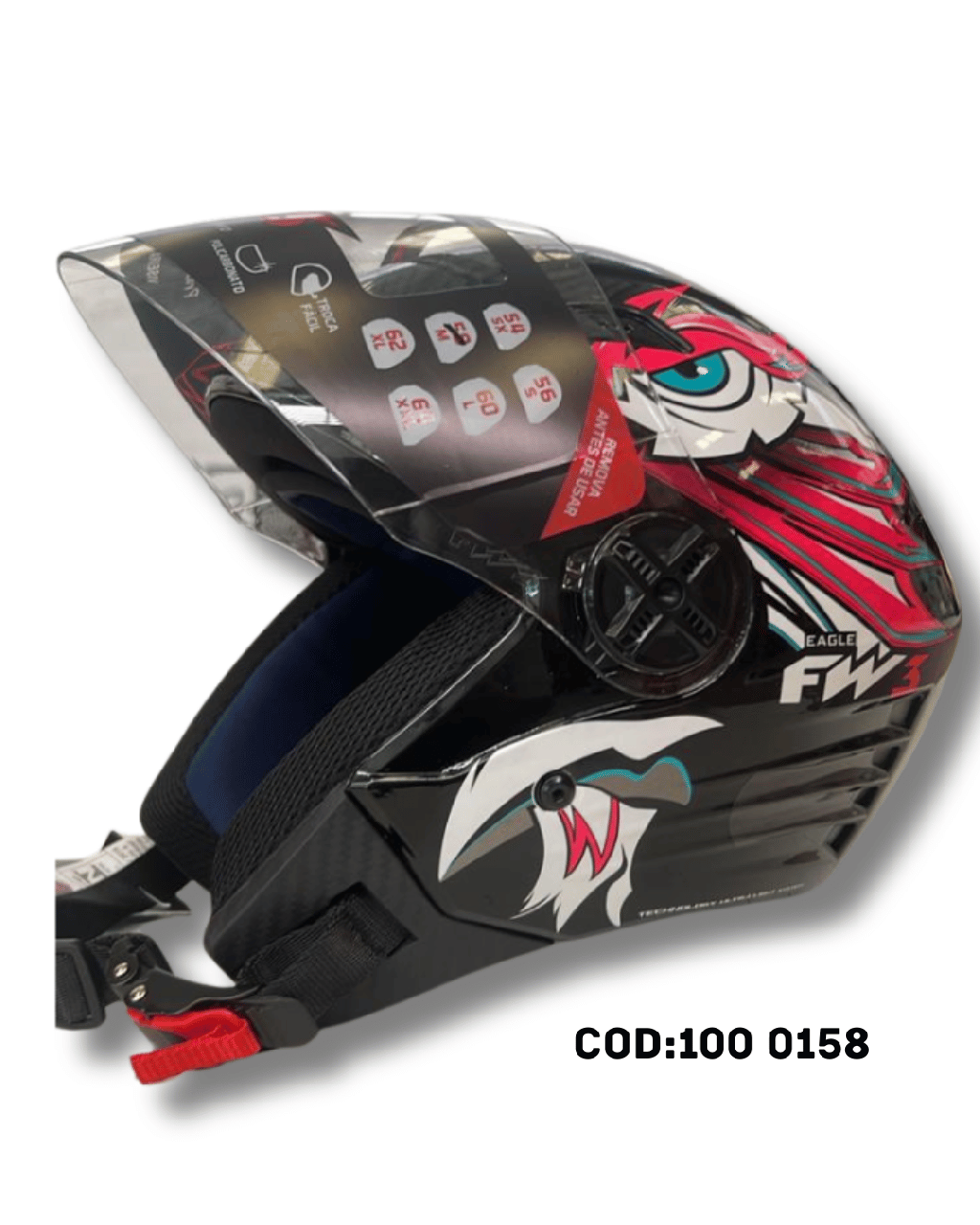 CAPACETE ABERTO FW3 EAGLE ROSA 