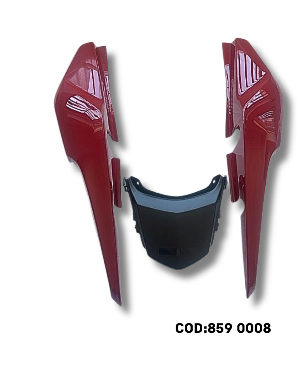 RABETA KIT COMPAT FAN 160 ESD LATERAL VERMELHO 17/18 E CENTRAL PRETA INJETADA