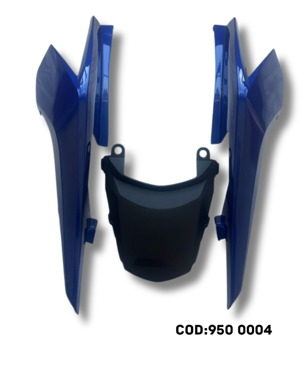 RABETA KIT TITAN 160 EX 2018 LATERAIS PINT AZUL/CENTRAL PRETA INJETADO