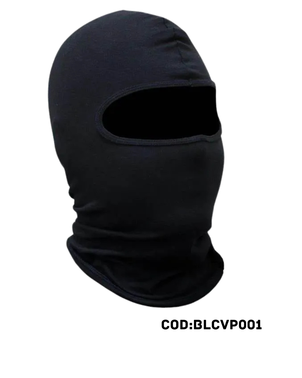 BALACLAVA/ TOUCA NINJA ALGODÃO C/ ELASTANO PRETO