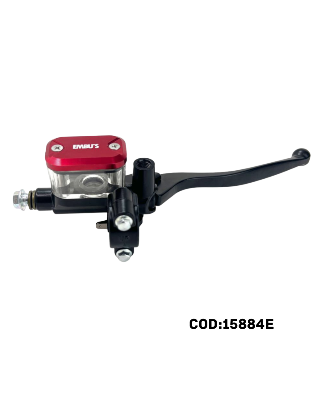 CILINDRO MESTRE SUPER C/ RESERVATÓRIO CRISTAL/ TAMPA VERMELHO - TITAN/FAN 125/150 START/BROS 150/160 CBX 200/250/ CB300R