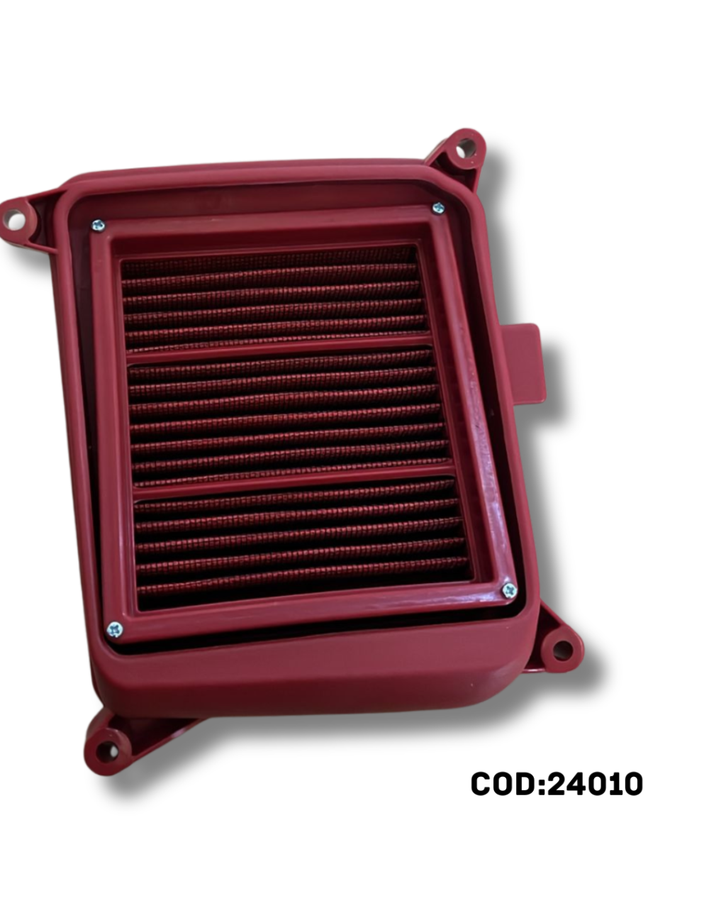 KIT FILTRO DE AR ESPORTIVO LAVÁVEL TITAN/FAN/ START 125/150/160 14/25  VERMELHO - VERMELHO