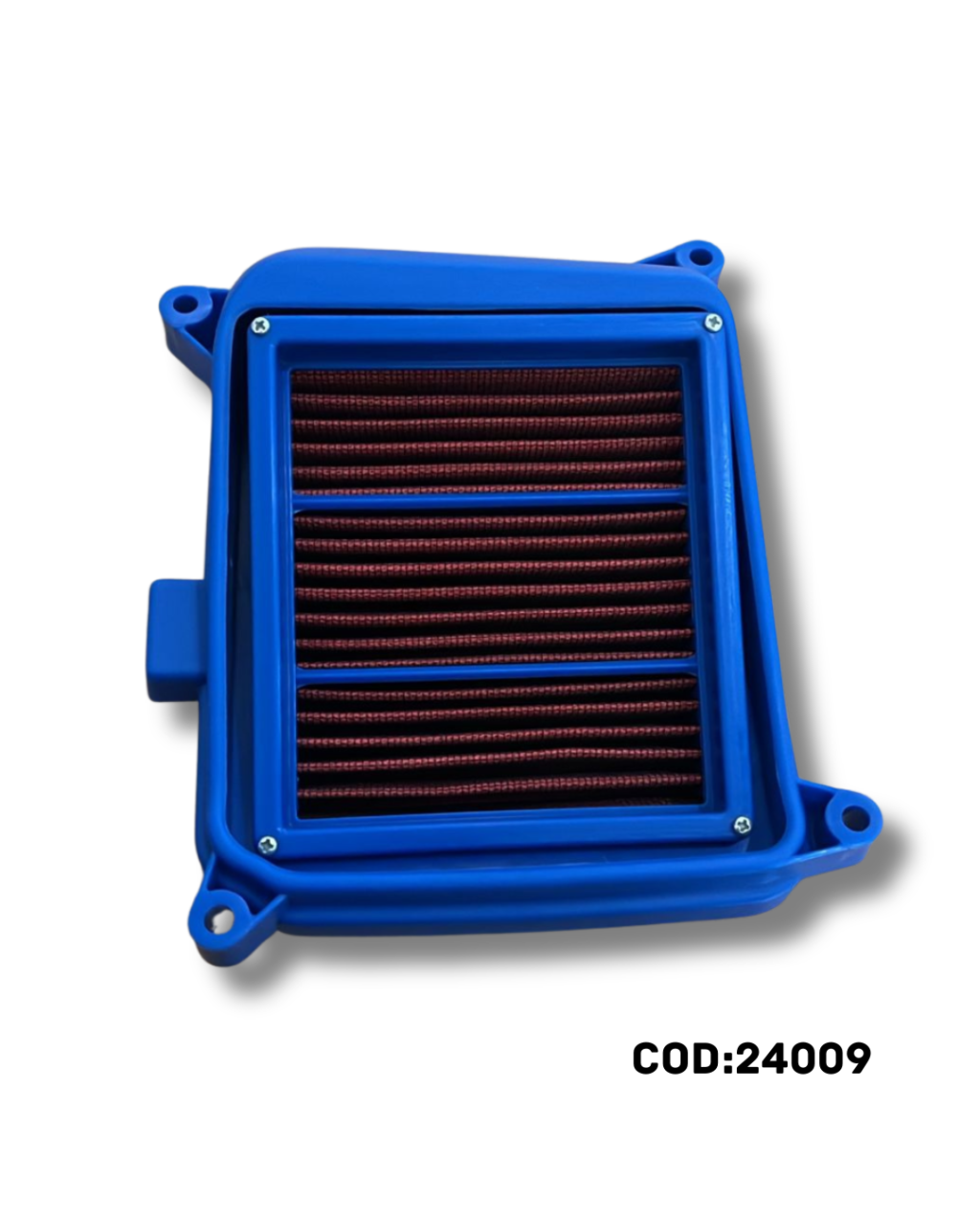 KIT FILTRO DE AR ESPORTIVO LAVÁVEL TITAN/FAN/ START 125/150/160 14/25  AZUL - VERMELHO