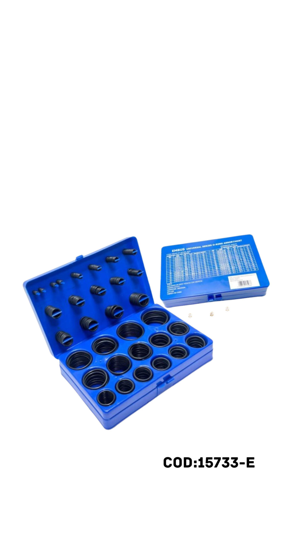 MALETA ANEIS VEDAÇAO 30 MEDIDAS C/382 PECAS EMBUS