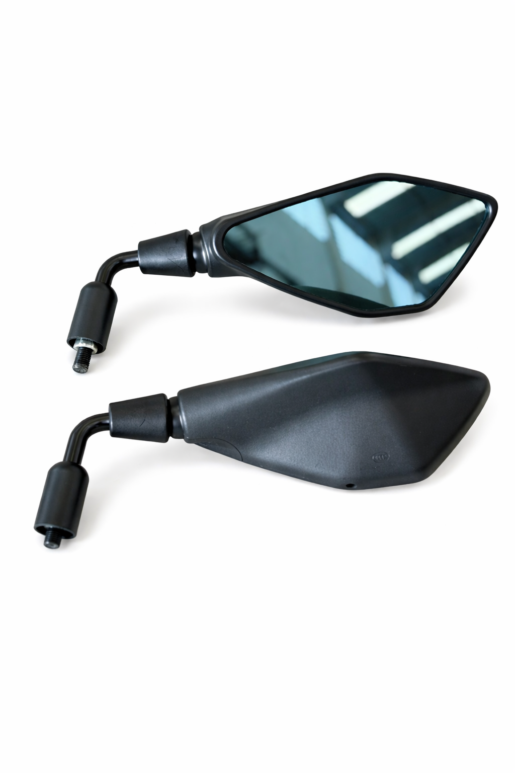 PAR RETROVISOR  KAWASAKI 90° HASTE CURTA LENTE AZUL MOTO