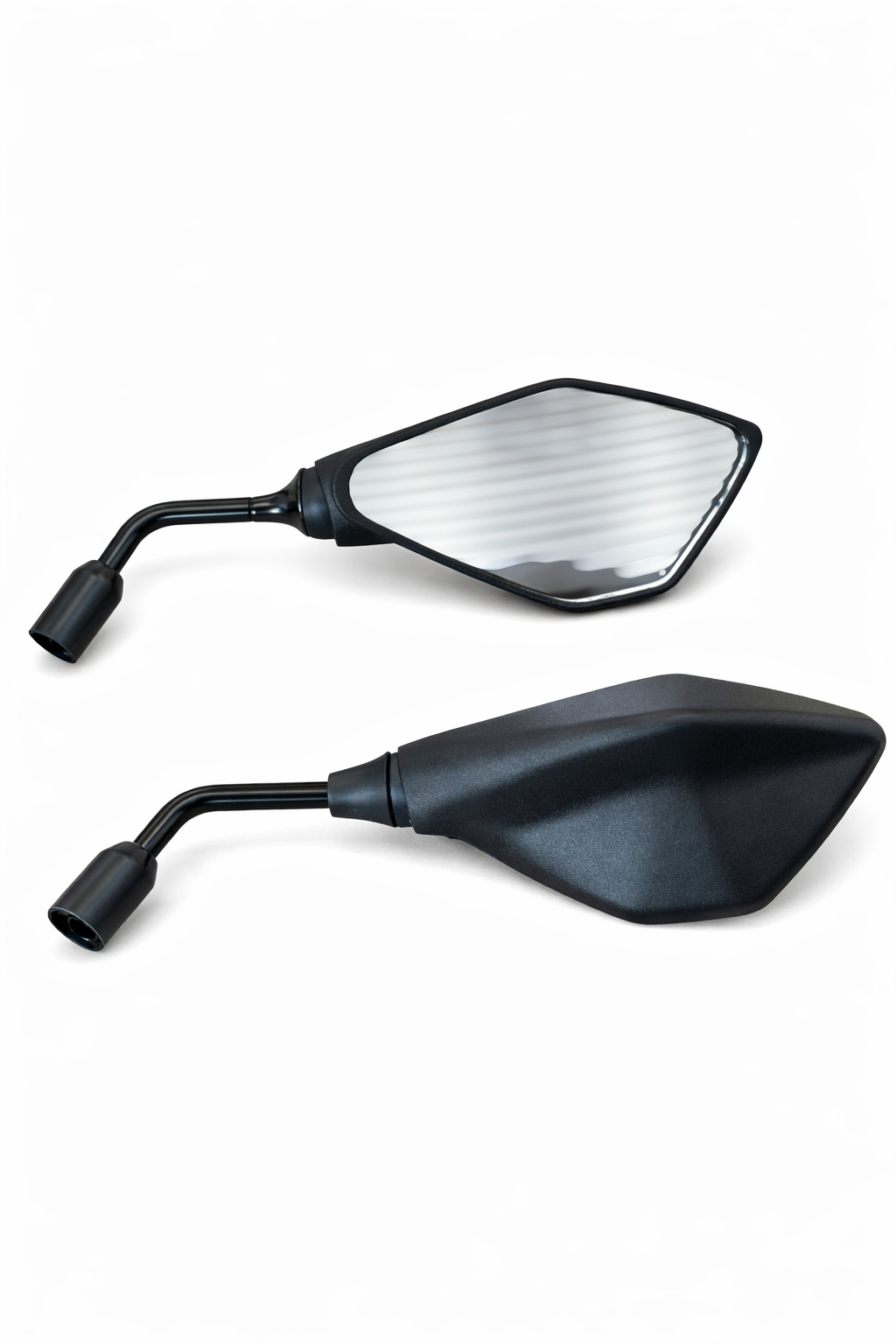 RETROVISOR MINI Z400 HASTE CURTA LENTE CONVEXA PRATA (H)