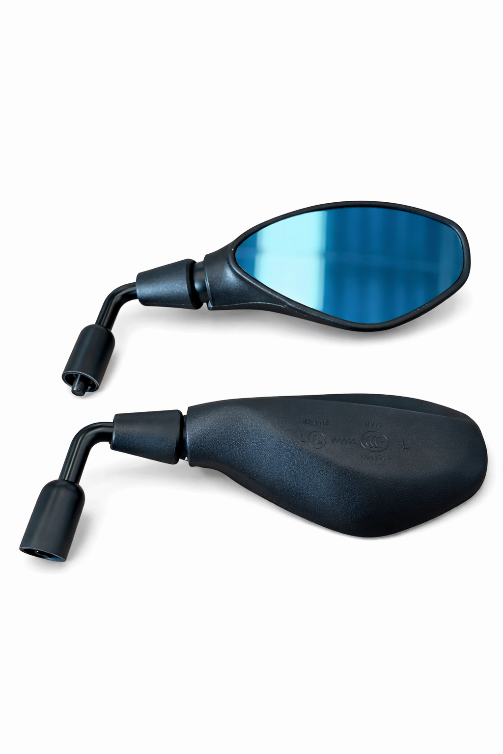 RETROVISOR BMW 90° HASTE CURTA LENTE AZUL MOTO