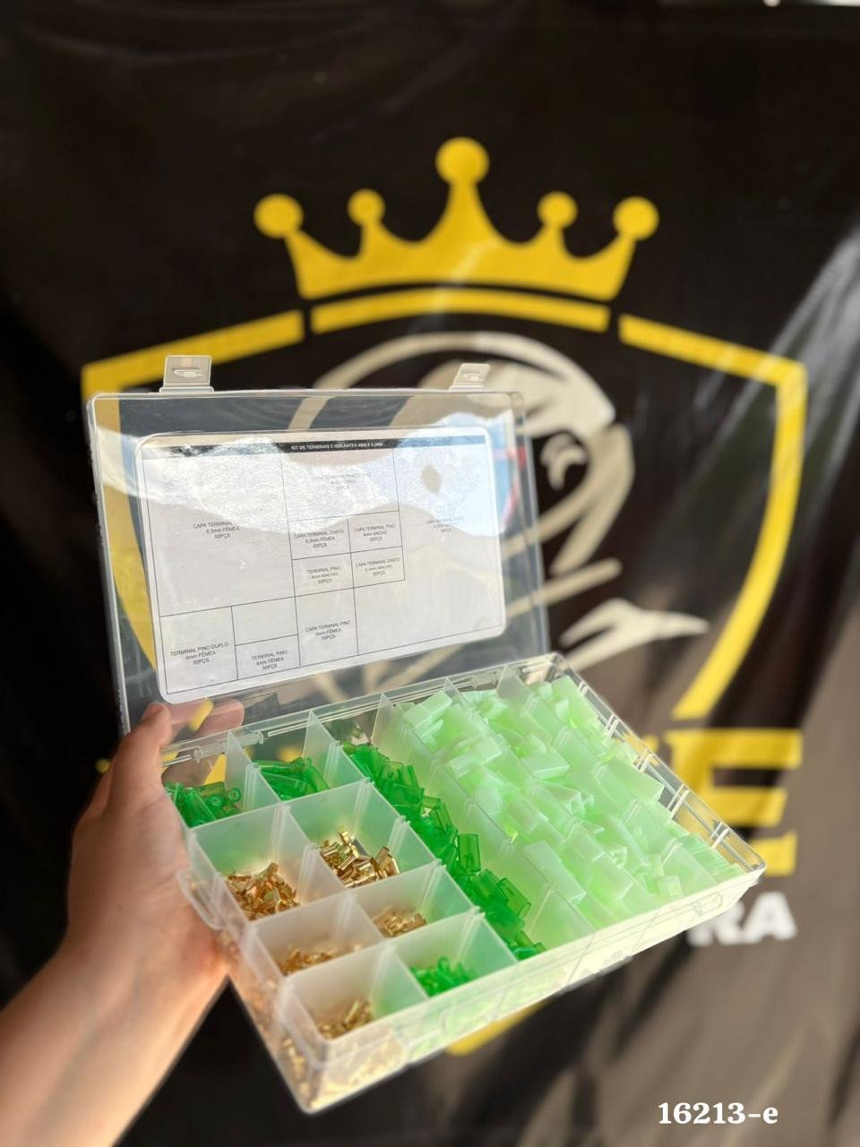 MALETA TERMINAIS E ISOLADORES ELETRICA MECANICA NY - LON 4MM 6,3MM (500 PECAS) EMBUS