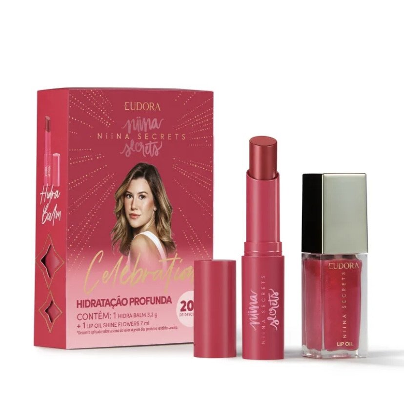 Niina Secrets Celebration: Hidra Balm 3,2g + Lip Oil Shine Flowers 7ml