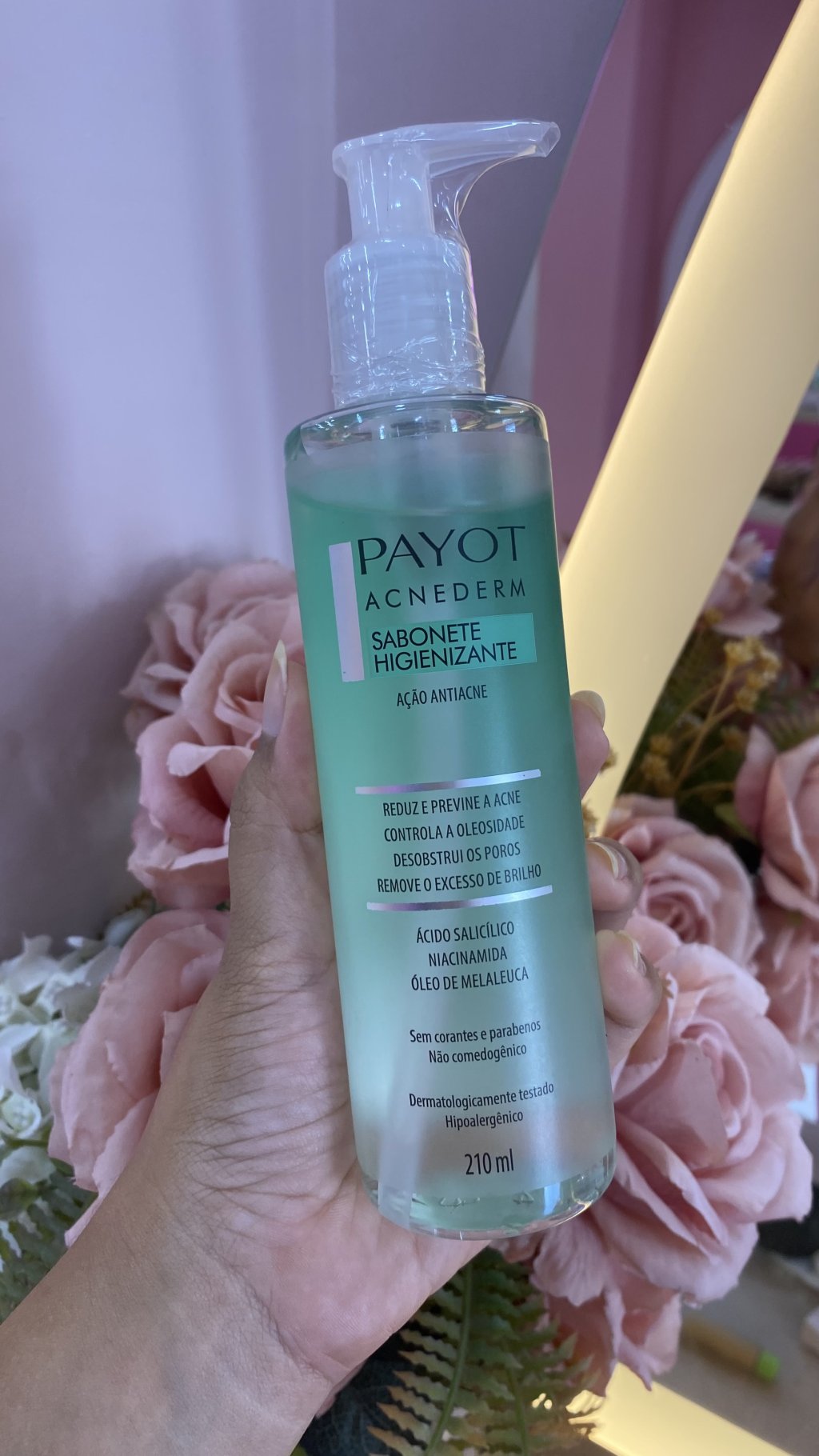SABONETE LÍQUIDO HIGIENIZANTE FACIAL ACNEDERM PAYOT 210ML