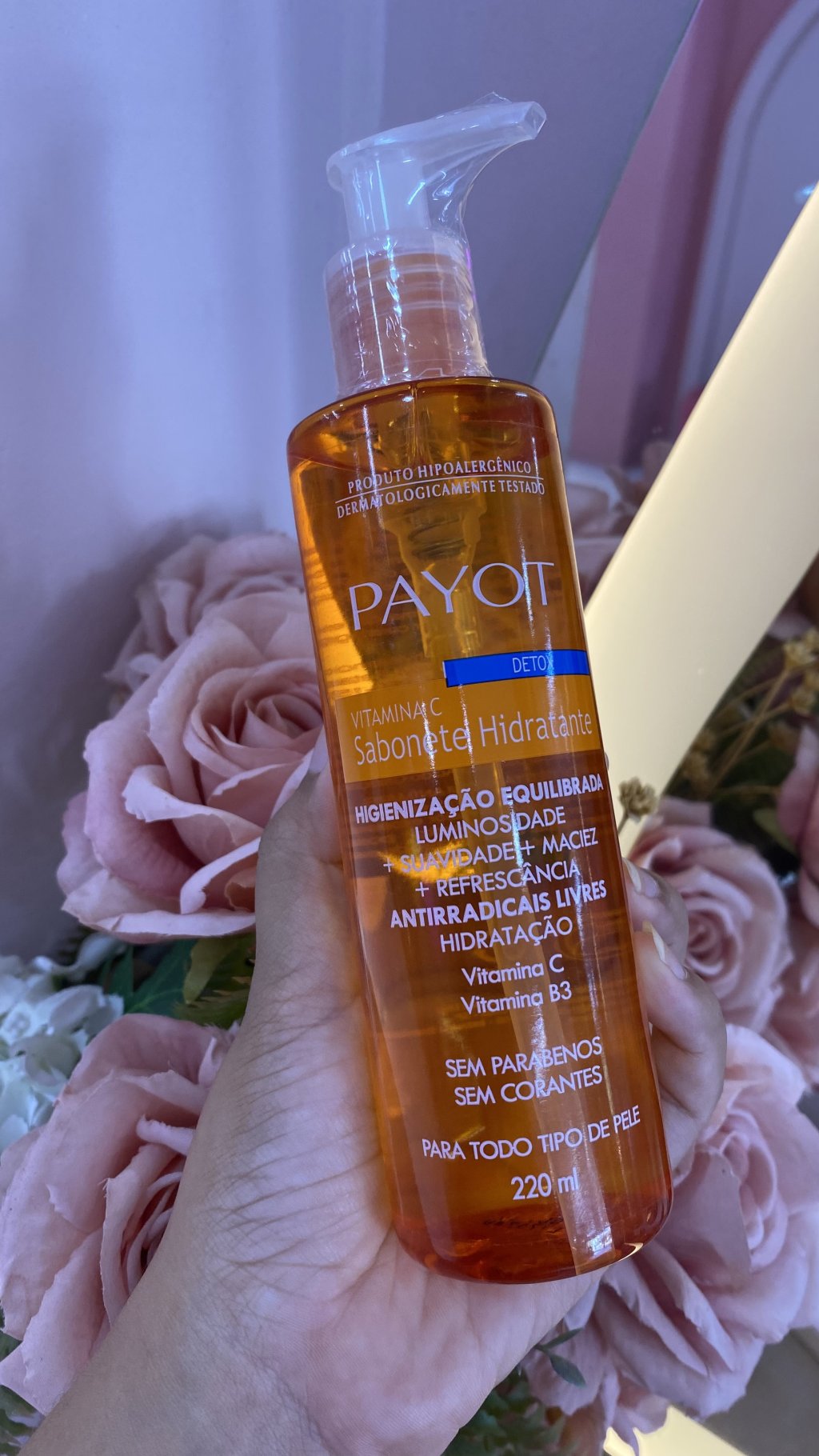 SABONETE LÍQUIDO DETOX VITAMINA C `PAYOT 220ML