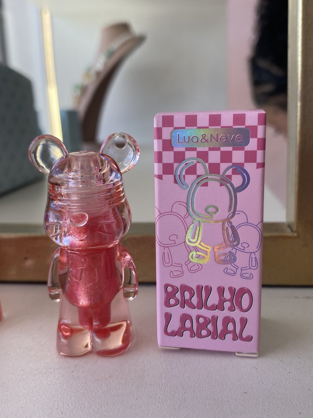 Brilho labial ursinho/chaveiro  