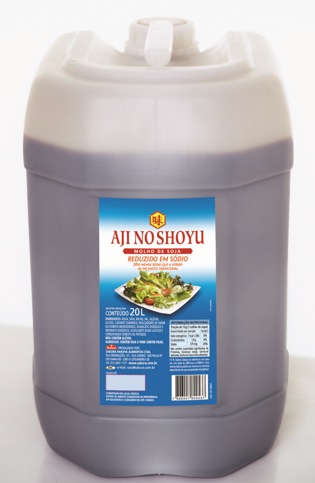 3786 - AJI NO SHOYU BOMBA 20L REDUZ.SODIO