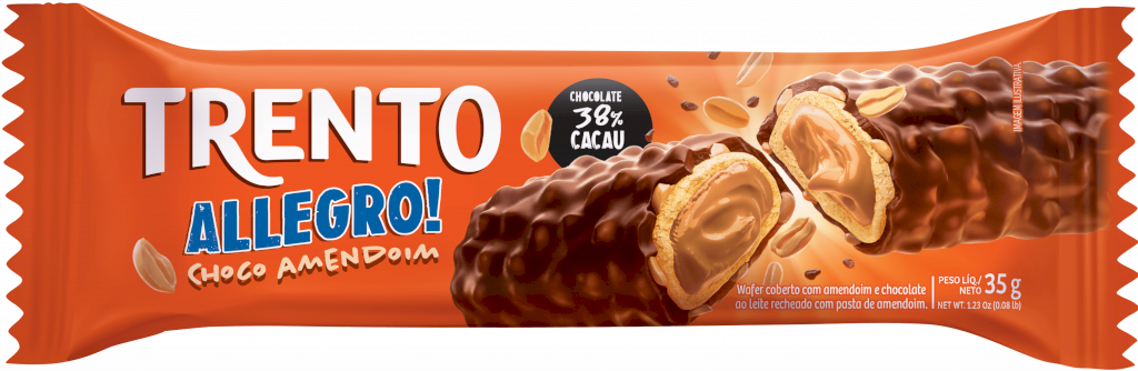 1429 - TRENTO ALLEGRO 416G CHOCO AMENDOIM (MÍNIMO 16 UNI)