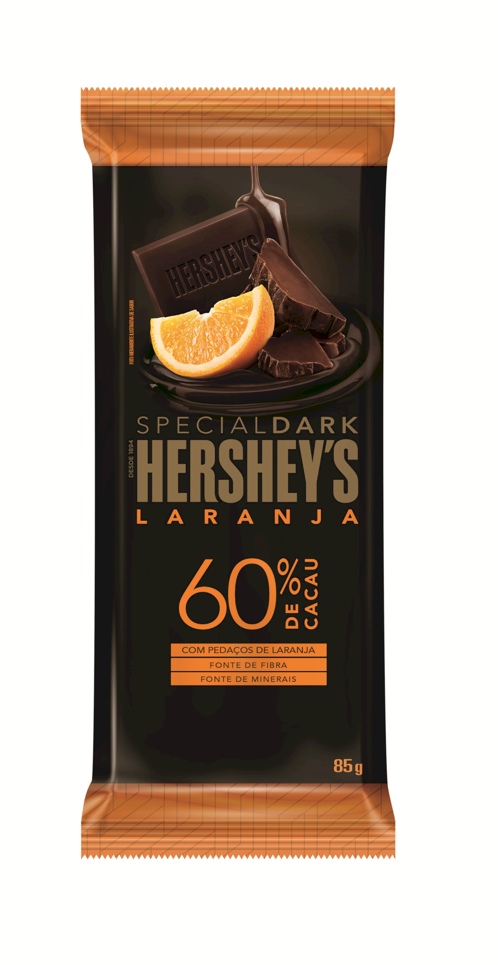628- BARRA SPECIAL DARK 85G LARANJA (C/ 17 UNI)