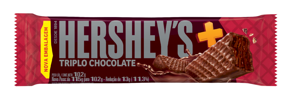 564 - HERSHEYS MAIS 102G TRIPLO CHOCOLATE (MÍNIMO 6 UNIDADES)