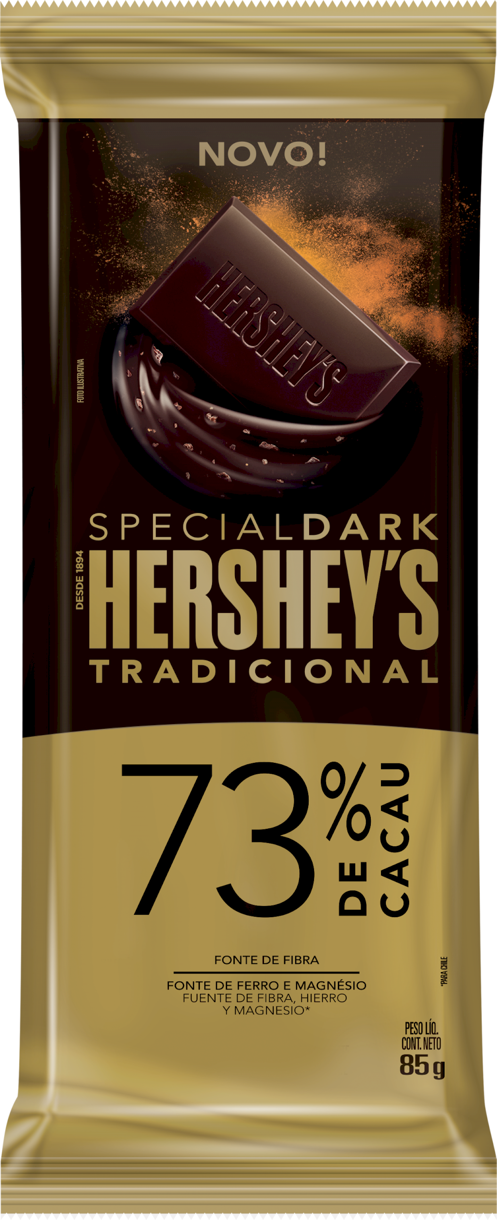 631 - BARRA SPECIAL DARK 85G 73% CACAU (DP C/ 17 UNI)