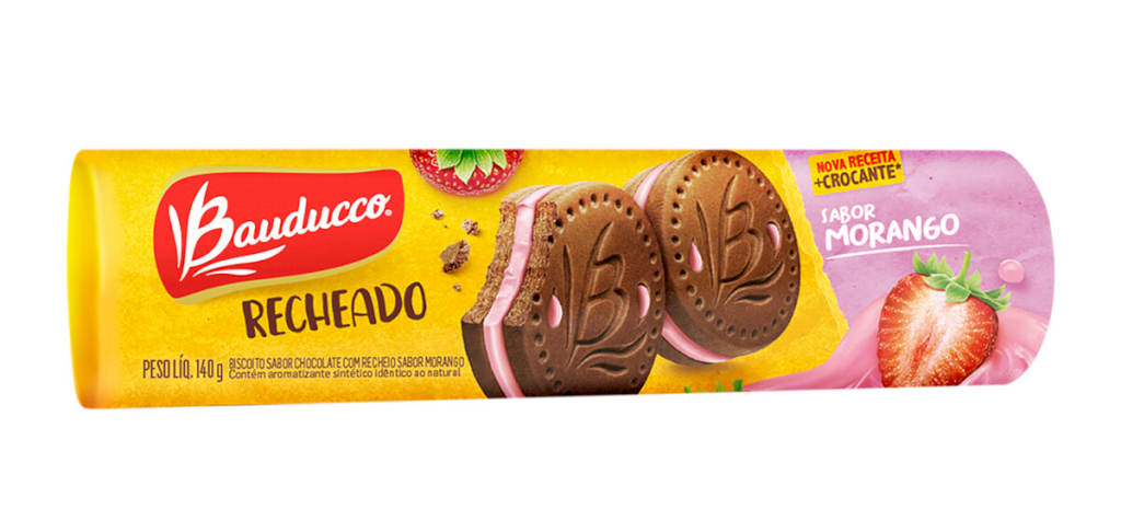 7020 - RECHEADOS 140G MORANGO (MÍNIMO 8 UNI)