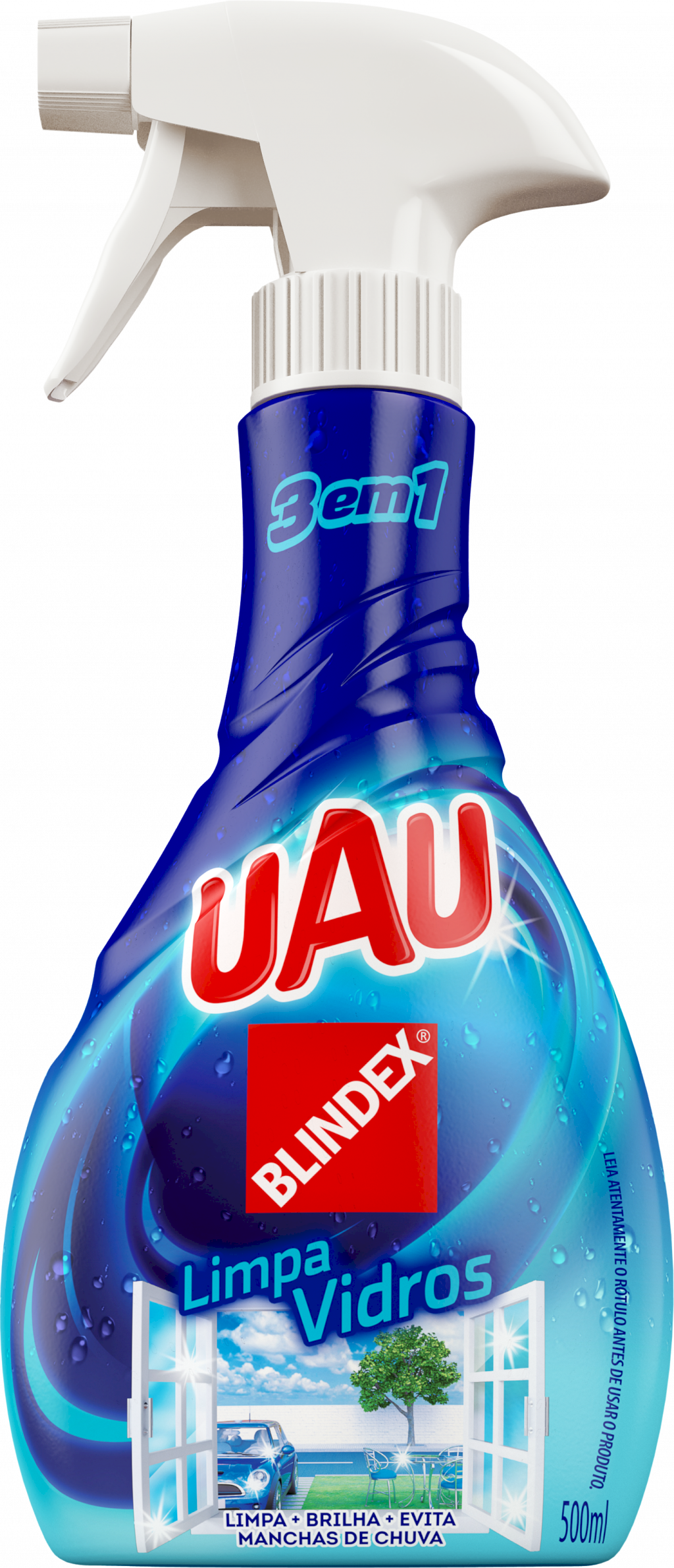 14296 - UAU LIMPA VIDROS 500ML GATILHO (MÍNIMO 3 UNI)