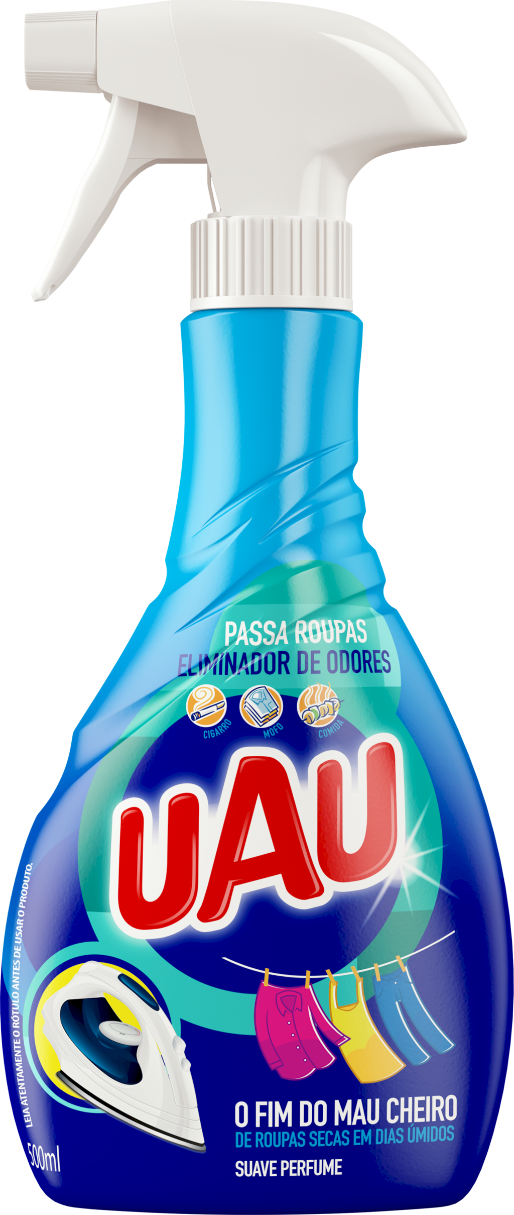 14450 - UAU PASSA ROUPAS 500ML E.ODORES GAT. (MÍNIMO 3 UNI)
