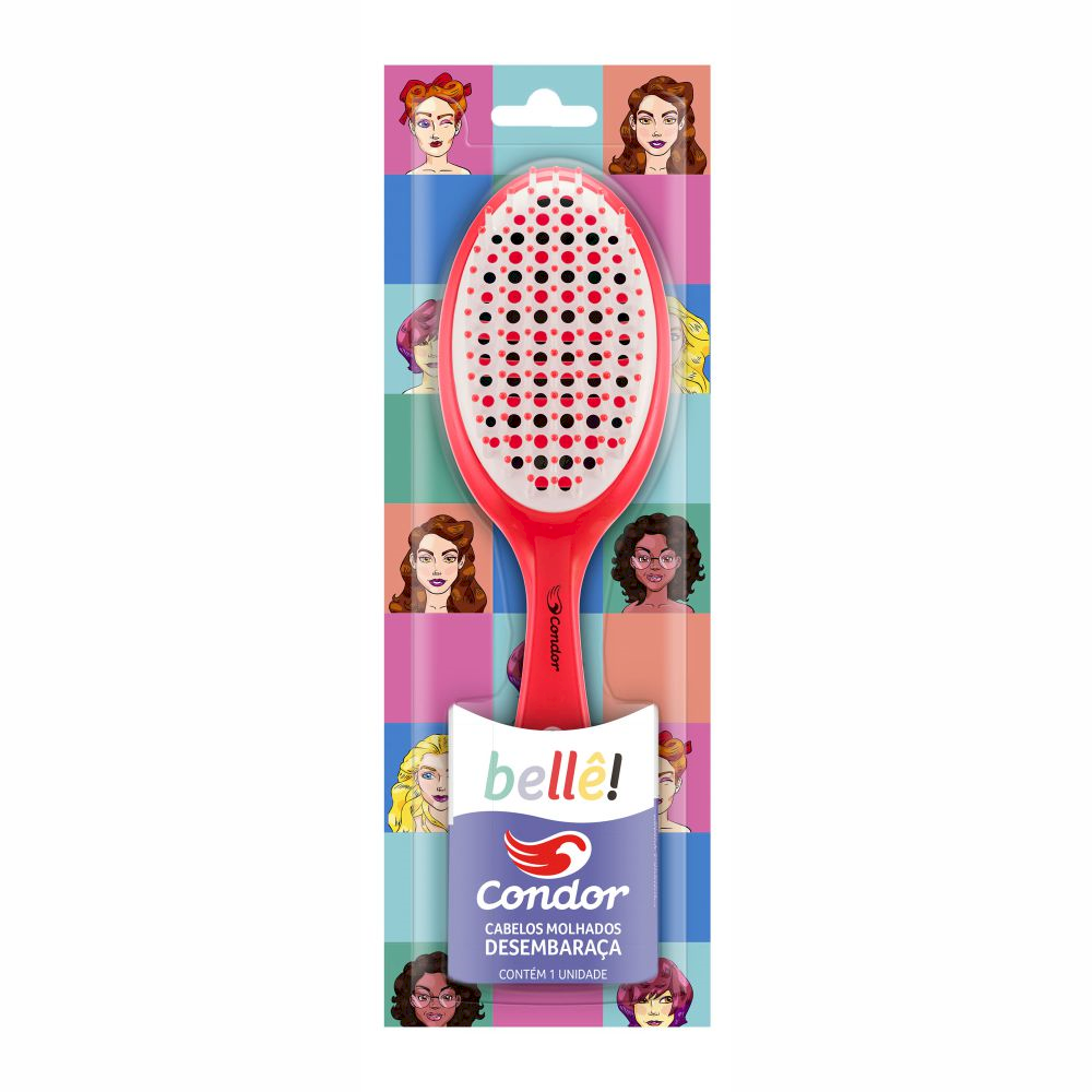 10909 - PROMOÇÃO ESCOVA CABELO BELLE MOLHADO OVAL (MINIMO 3UNIDADES)