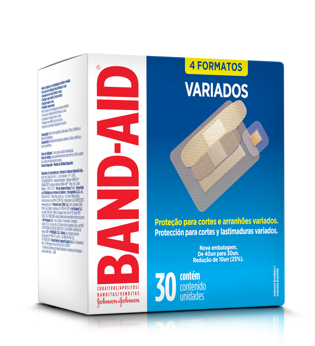 13844 - BAND-AID 30UN (4 FORMATOS VARIADOS)