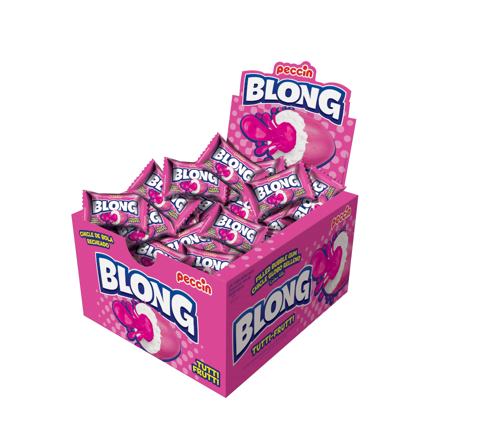 1235 - CHICLE BLONG 200G TUTTI-FRUTTI (caixinha com 40 chicle)