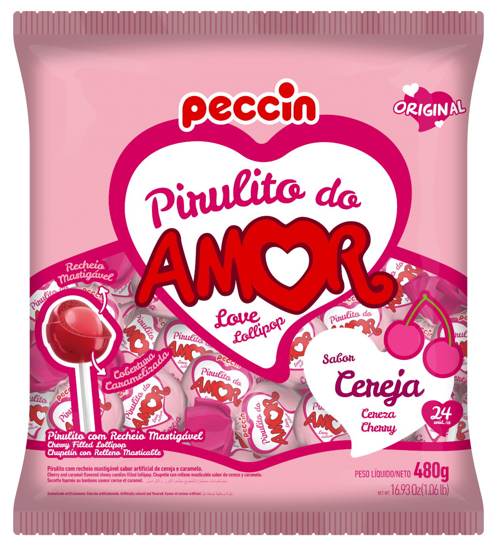 1246 - PIRULITO AMOR 480G CEREJA