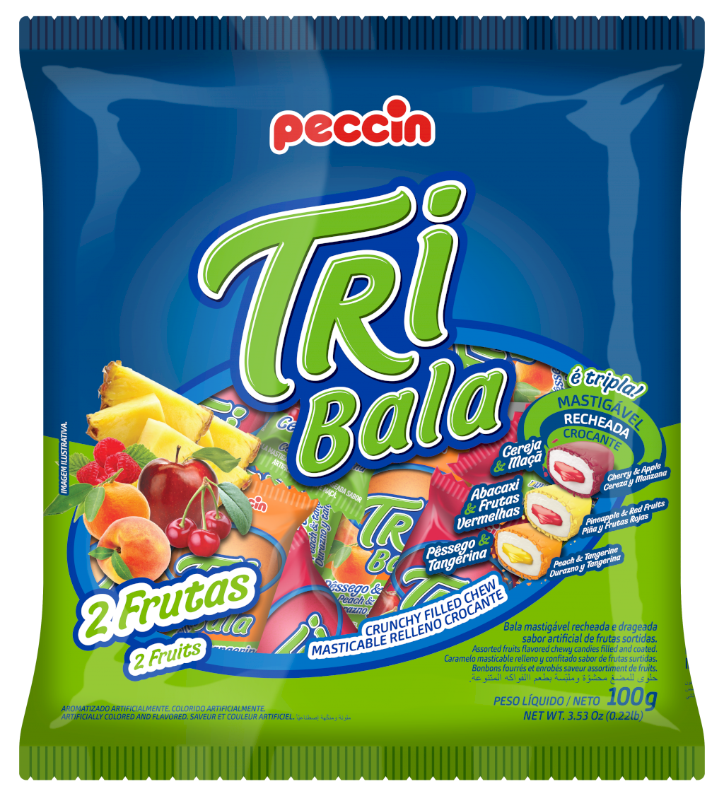  BALA TRIBALA 2 FRUTAS (MÍNIMO 4 UNI) 100g OU 500g