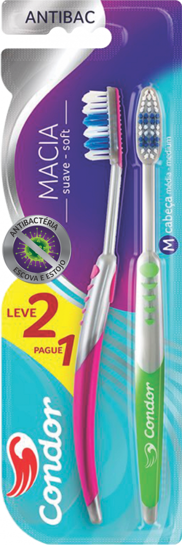 10773 - ESCOVA DENTAL ANTIB L2P1 MACIA(8056-0) (MÍNIMO 6 UNI)