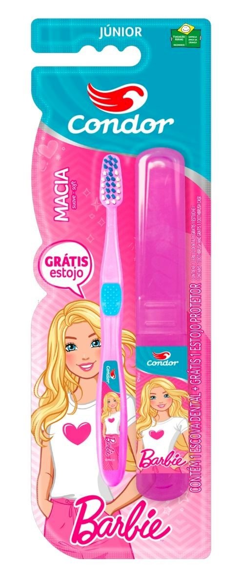 10754 - ESCOVA DENTAL JR BARBIE MACIA(ESTOJO) (MÍNIMO 6 UNI)