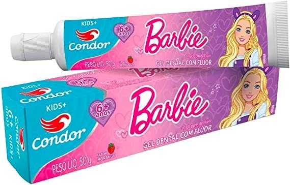 10758 - GEL DENTAL +KIDS 50G BARBIE (6+ANOS) (MÍNIMO 6 UNI)